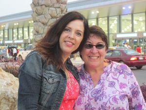 Deborah and me outside the airport in Dubai