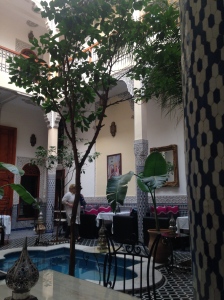 Courtyard in our new riad in Fes.