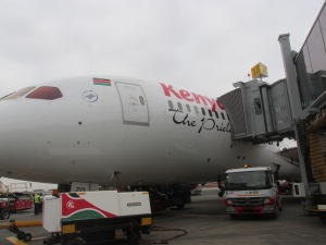 Kenya Air arrival in Nairobi