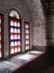 Stained glass inside one of the rooms